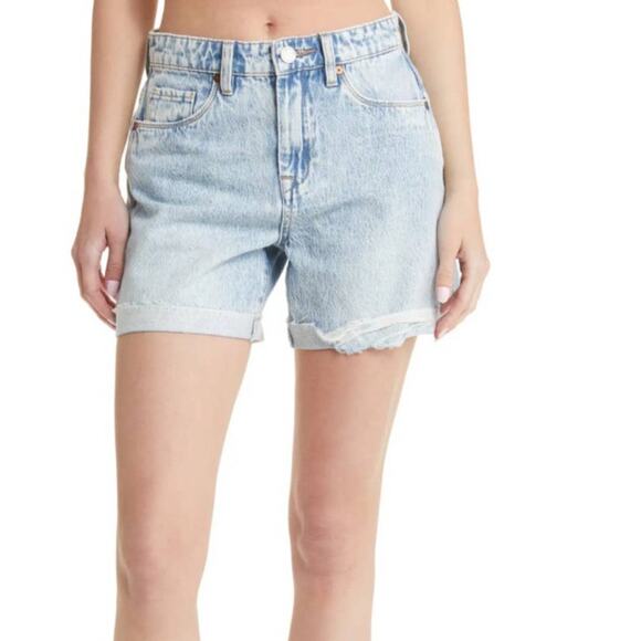 Blank NYC The Perry Mom Jean Shorts 24 Acid Stone Wash Cuffed Relaxed Denim New - Picture 2 of 9
